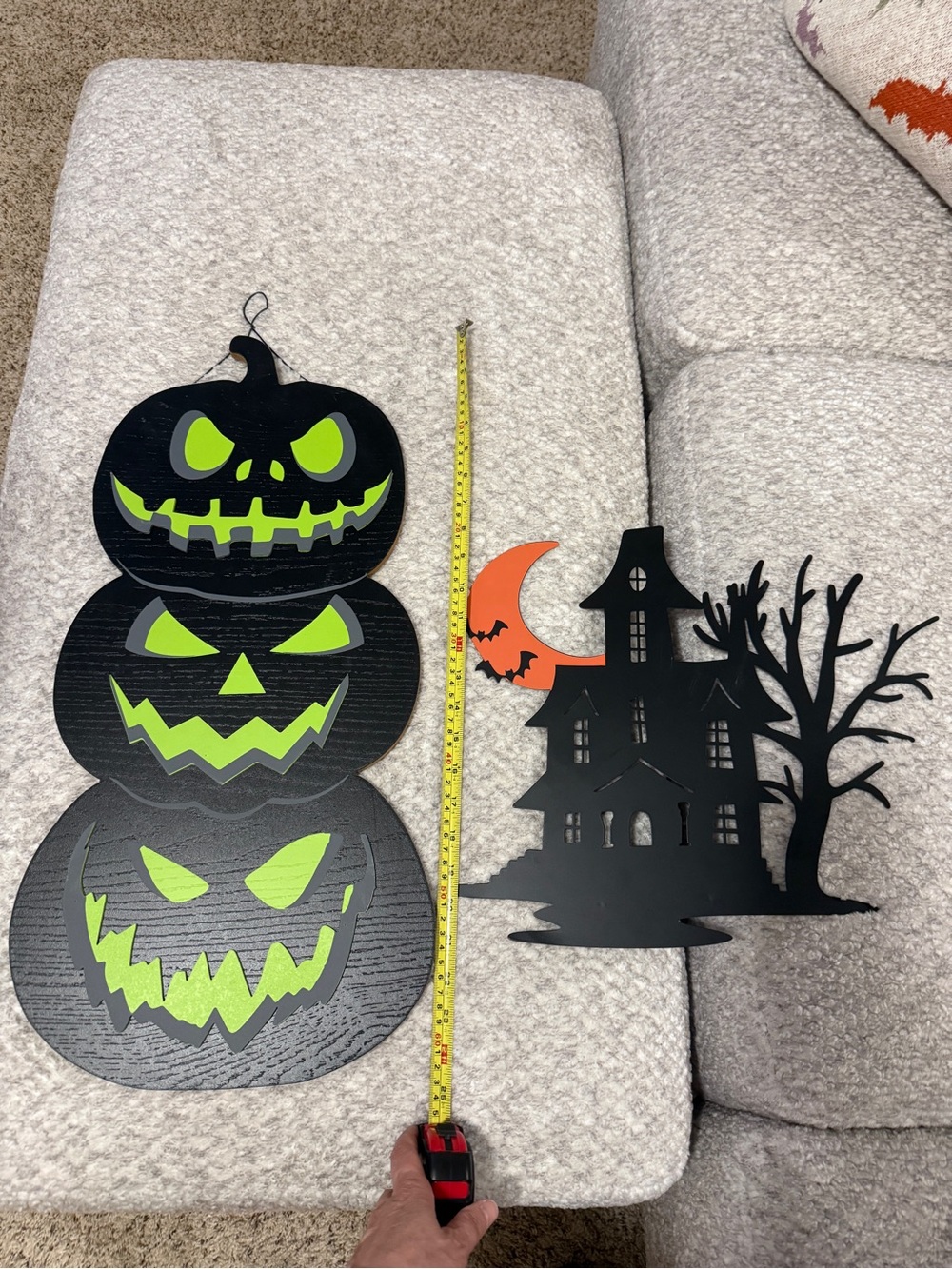 Stacked Pumpkins Wall Decor & Metal Haunted House Joann’s At Home Halloween